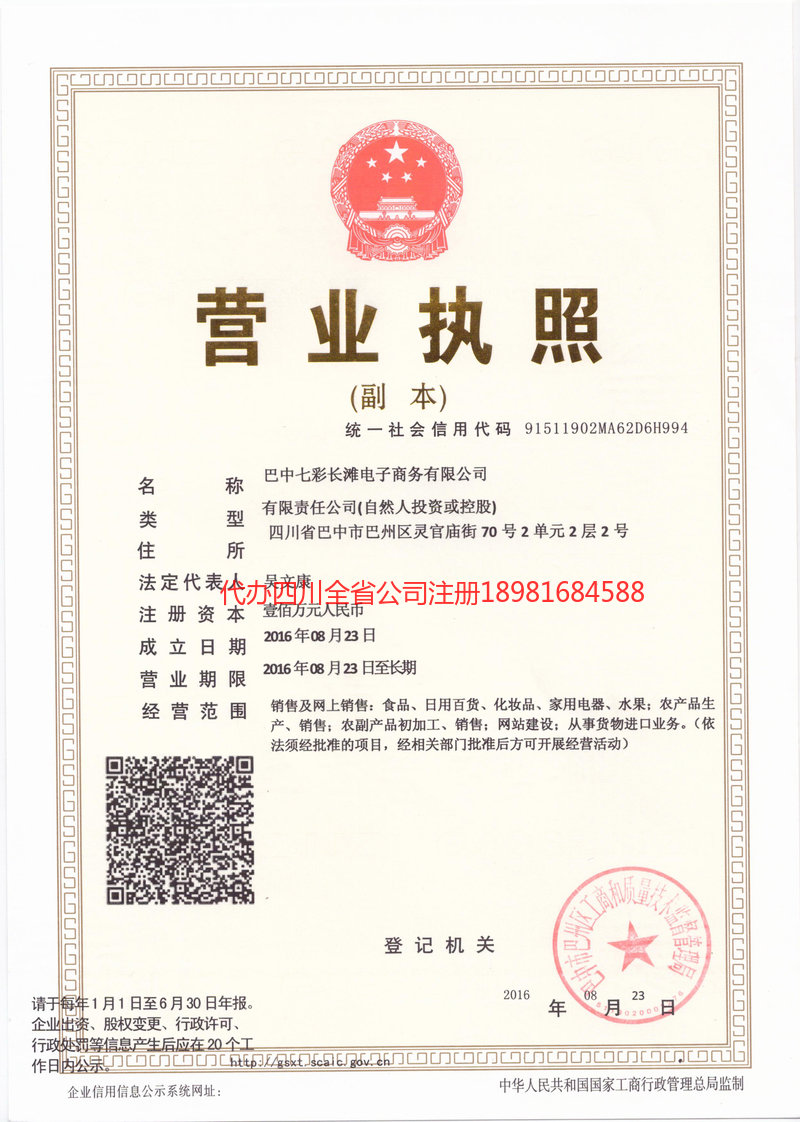 巢湖巢湖七彩长滩电子商务有限公司